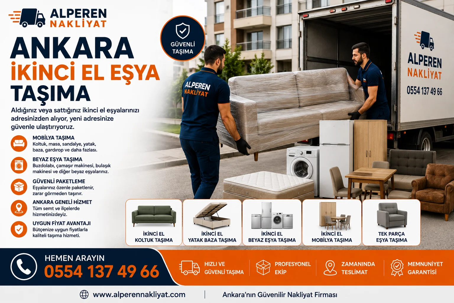 Ankara ikinci el eşya taşıma, mobilya ve beyaz eşya nakliye hizmeti – Alperen Nakliyat