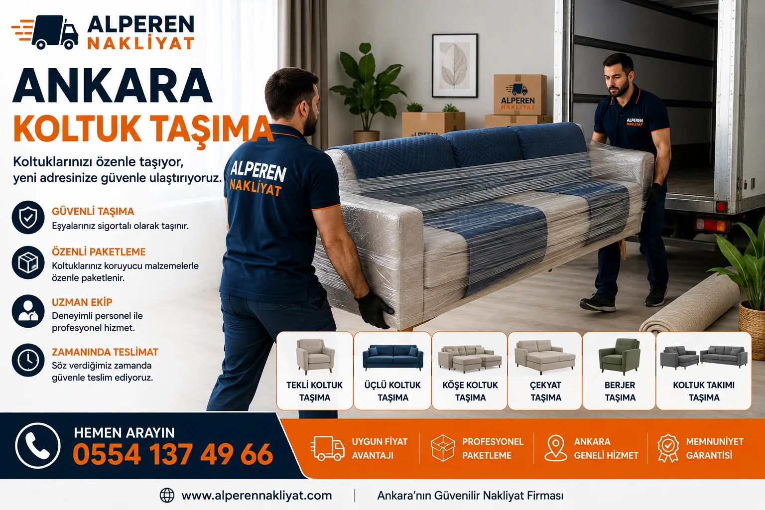 Ankara koltuk taşıma, tekli, üçlü, köşe koltuk ve çekyat nakliye hizmeti – Alperen Nakliyat