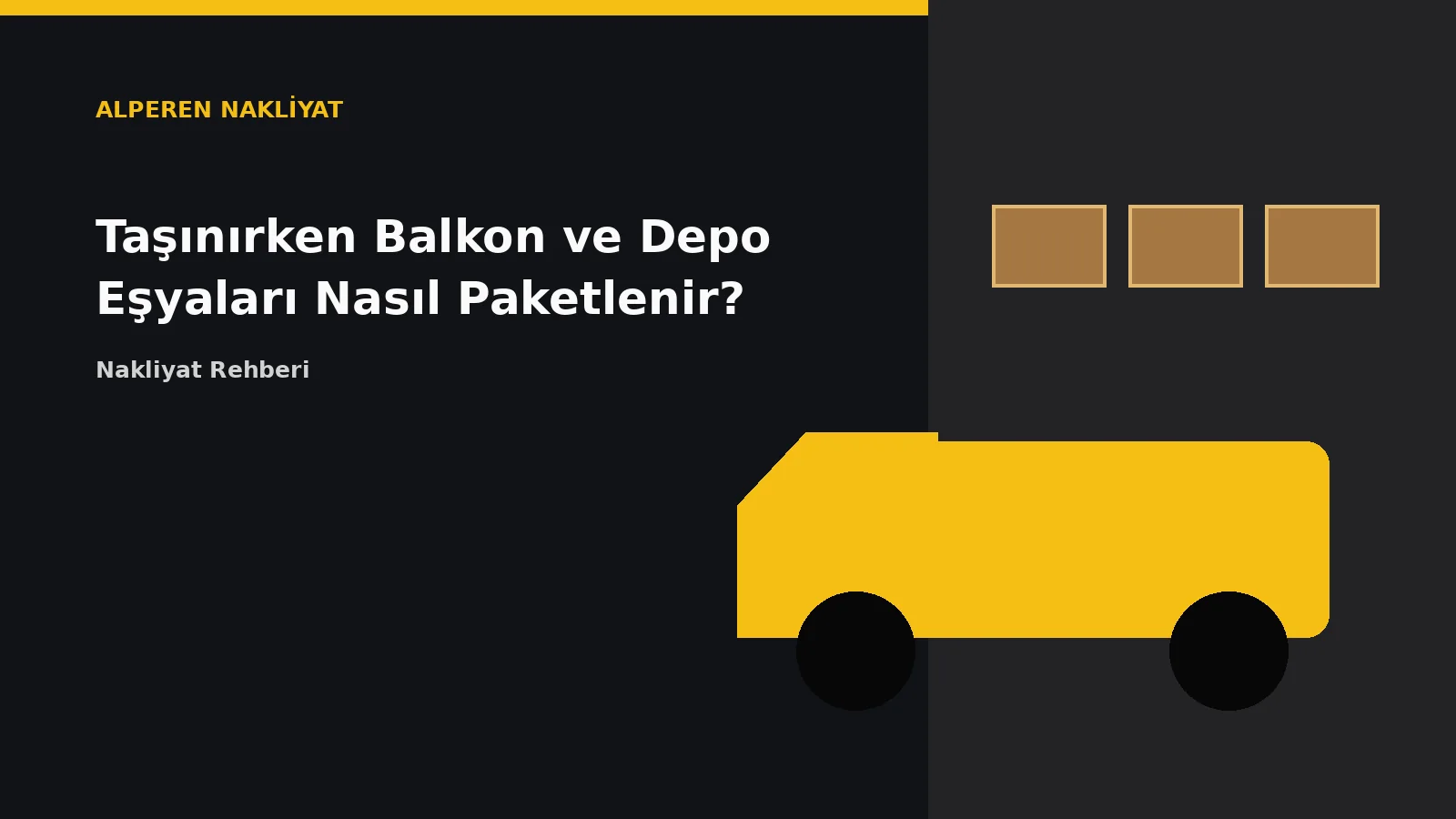 Taşınırken Balkon ve Depo Eşyaları Nasıl Paketlenir? – Alperen Nakliyat