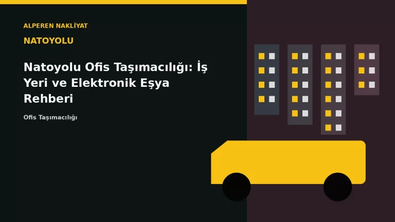 Natoyolu Ofis Taşımacılığı: İş Yeri ve Elektronik Eşya Rehberi – Alperen Nakliyat