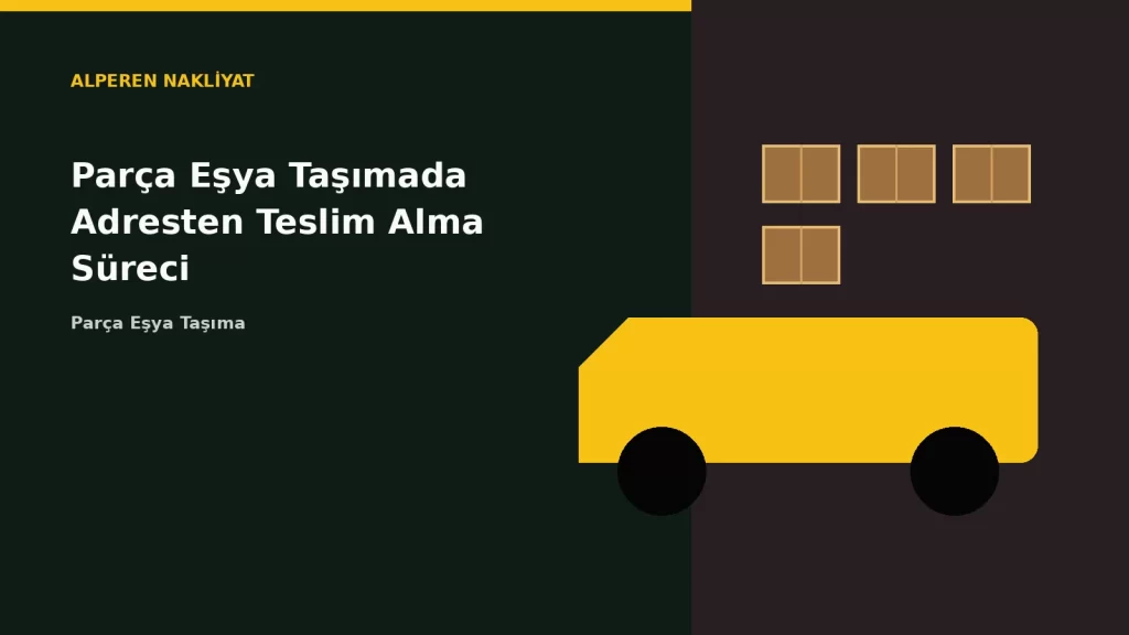 Parça Eşya Taşımada Adresten Teslim Alma Süreci