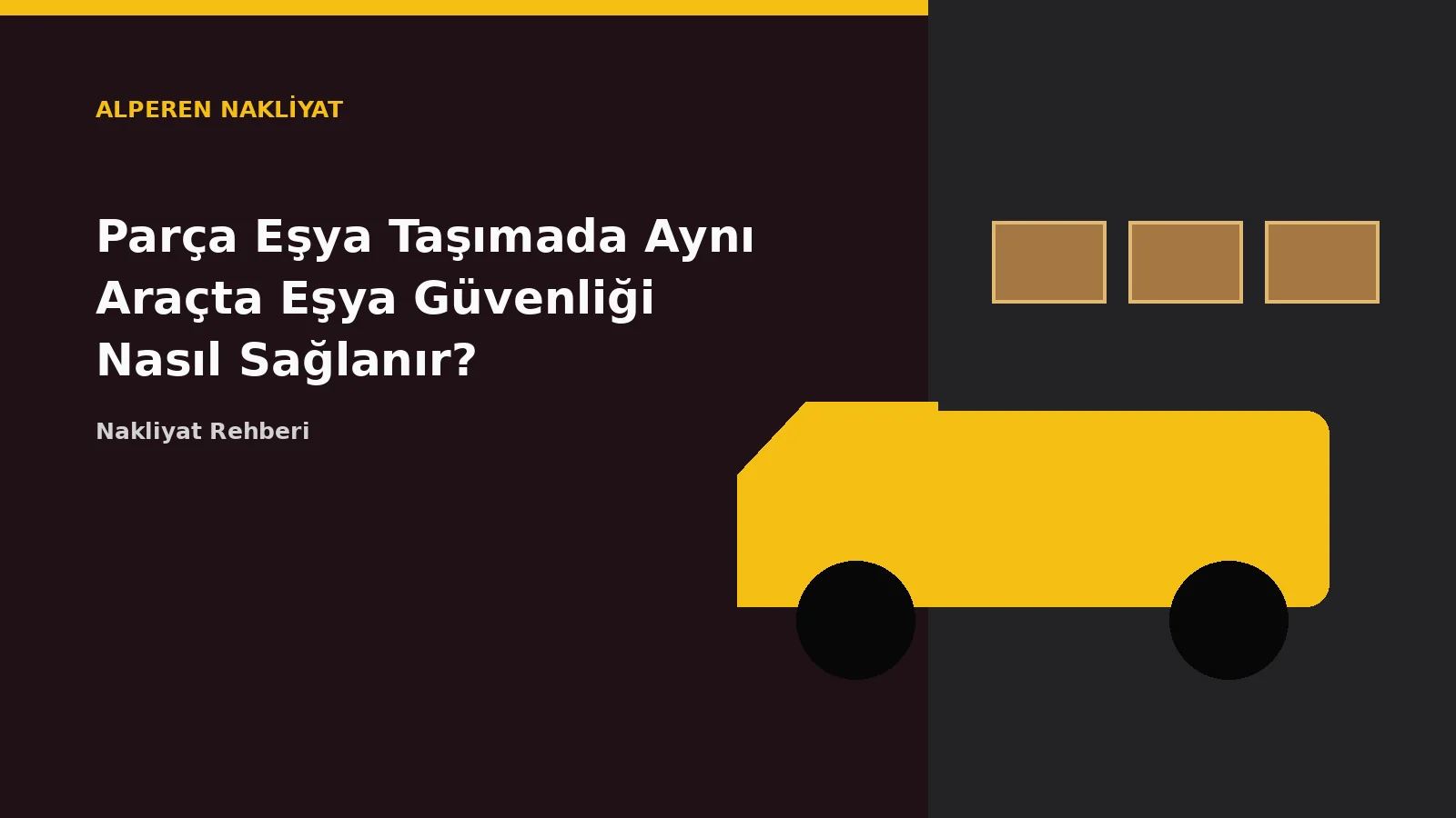 Parça Eşya Taşımada Aynı Araçta Eşya Güvenliği Nasıl Sağlanır? – Alperen Nakliyat