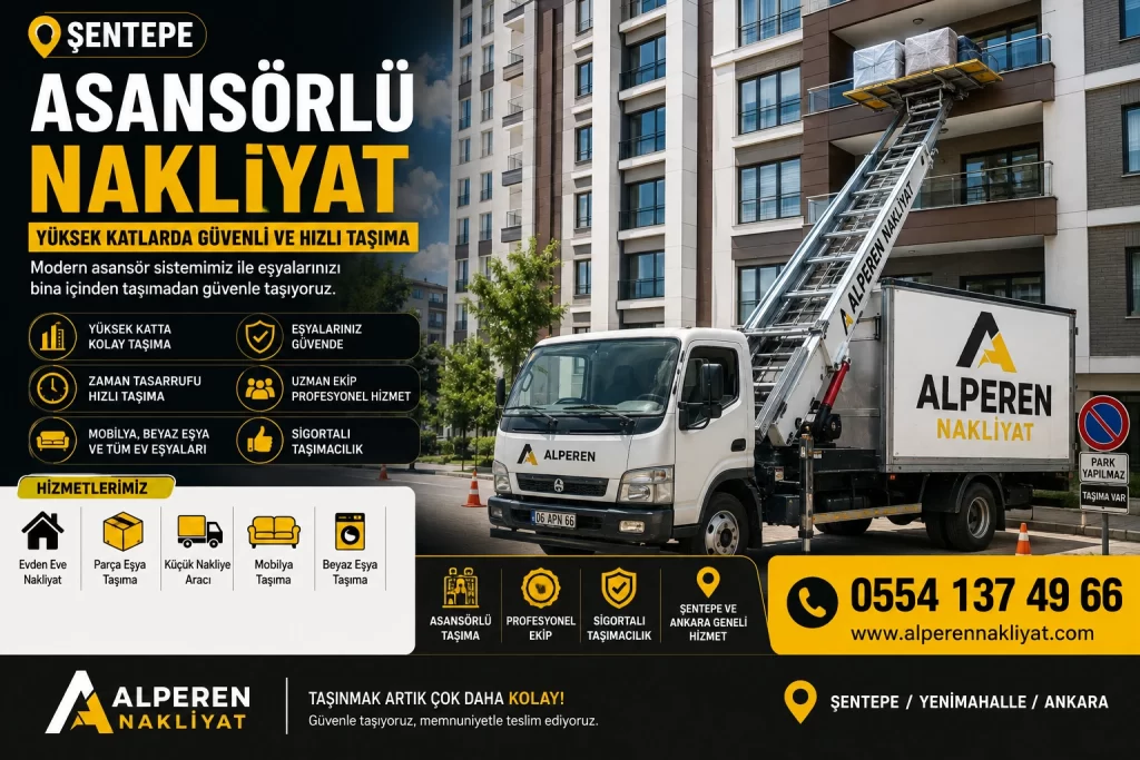 Şentepe asansörlü nakliyat ve yüksek kat eşya taşıma hizmeti – Alperen Nakliyat