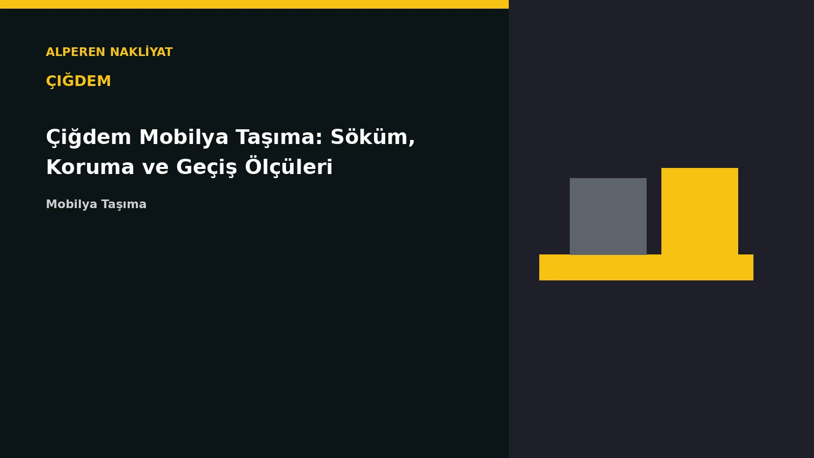 Çiğdem Mobilya Taşıma: Söküm, Koruma ve Geçiş Ölçüleri – Alperen Nakliyat