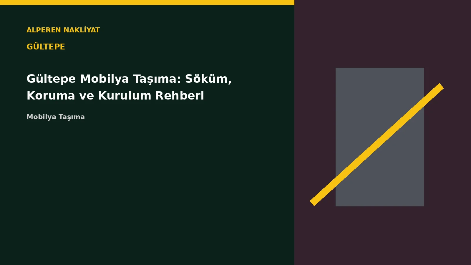 Gültepe Mobilya Taşıma: Söküm, Koruma ve Kurulum Rehberi – Alperen Nakliyat