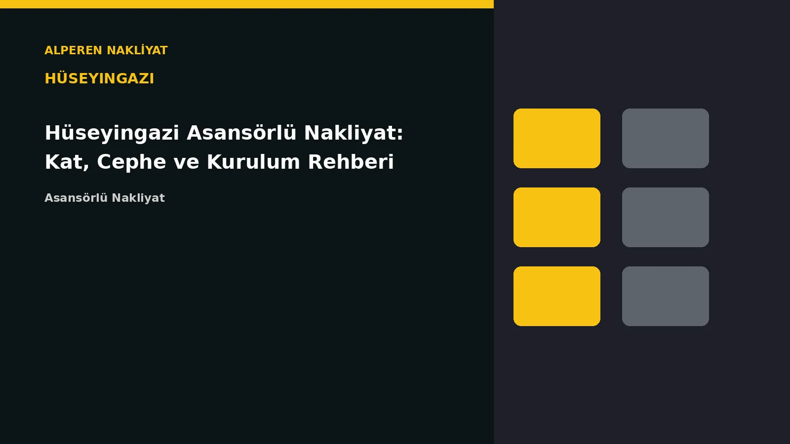 Hüseyingazi Asansörlü Nakliyat: Kat, Cephe ve Kurulum Rehberi – Alperen Nakliyat