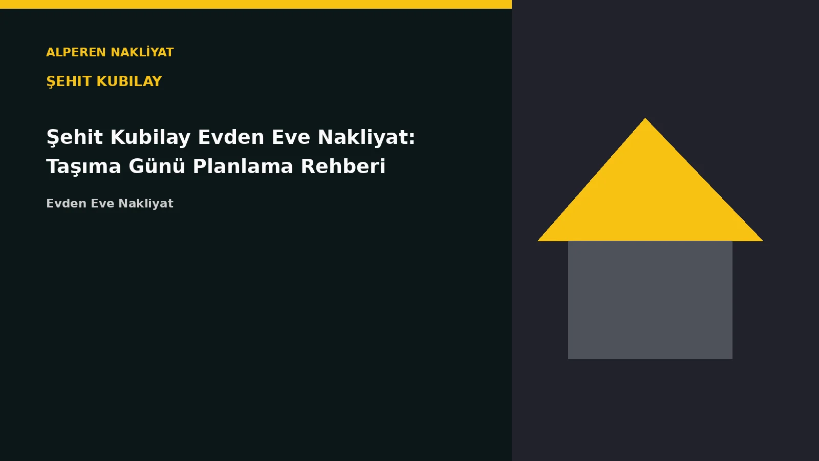 Şehit Kubilay Evden Eve Nakliyat: Taşıma Günü Planlama Rehberi – Alperen Nakliyat